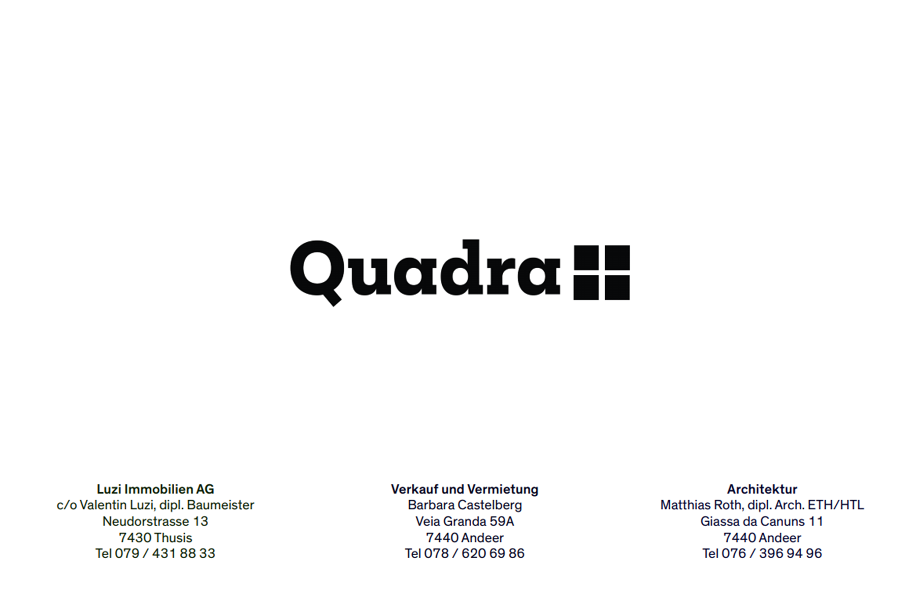 Kontakte Quadra Andeer